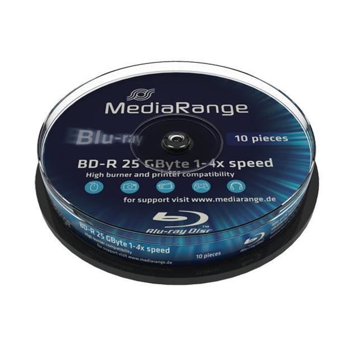 MediaRange 10 x BD R 25 Go 6x spindle - vue 2