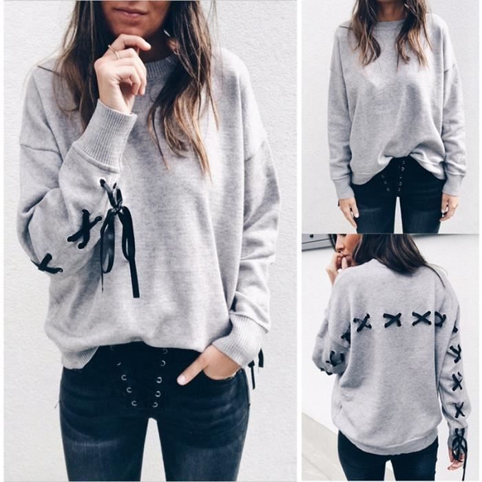 Top Femme Haut Femme Casual Chic T Shirt A Manche Longue Femme