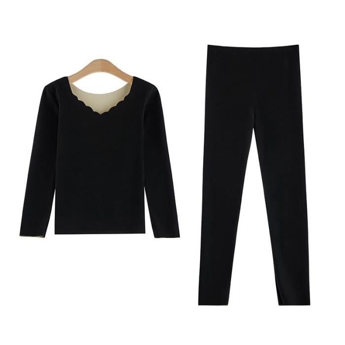 Nautica Sous-vêtements Thermiques 2 Pièces Pour Fille - Chemise Et Pantalon En Coton/Polyester Pour Ski Et Froid