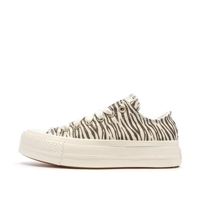 Converse Baskets - CONVERSE - Chuck Taylor All Star Lift Ox - Imprimé animalier - Lacets - Talon plateau