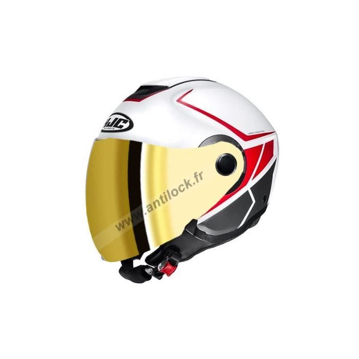 Mat Blanc Rouge HJC HJC i40 Camet Casque Jet En en Polycarbonate 