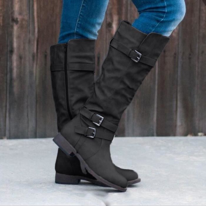 Chaussures talons hauts sans lacets en cuir pour femmes sur le