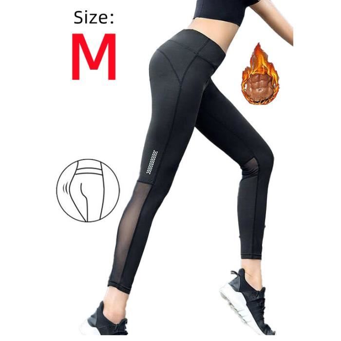 Legging de Sudation Femme Noir Taille M Respirant Fitness