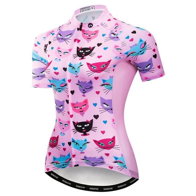 Maillot De Cyclisme Femme Vintage Manches Courtes - Respirant, Poches - Neuf