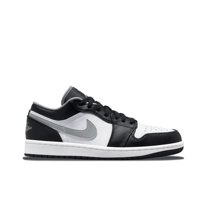 Basket Air Jordan 1 Low Shadow - Chaussure de Sports Homme Femme - Cuir - Lacets - Noir Noir 