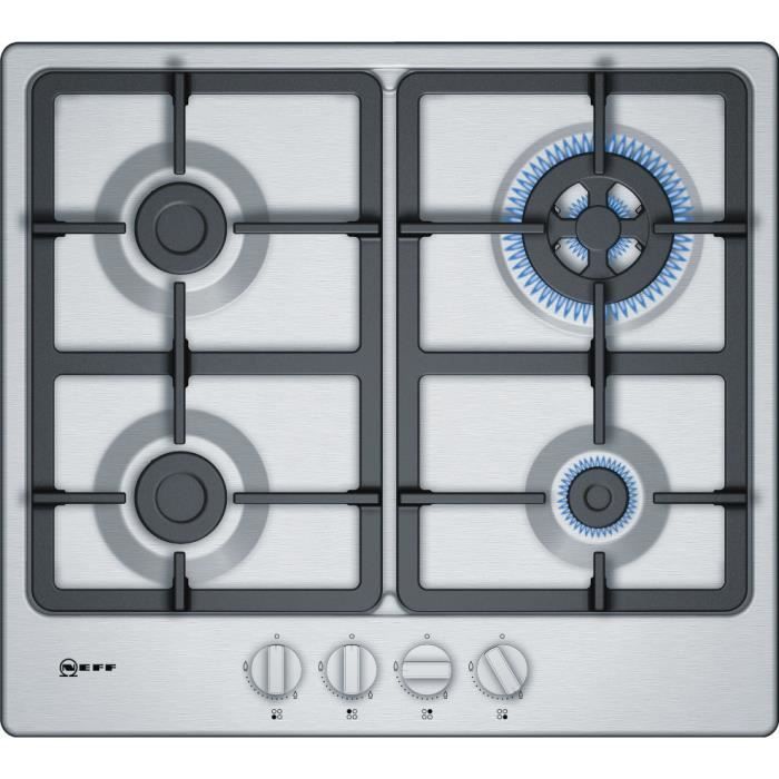 Neff plaque de cuisson gaz 60cm 4 feux inox t26bb59n0 Cdiscount