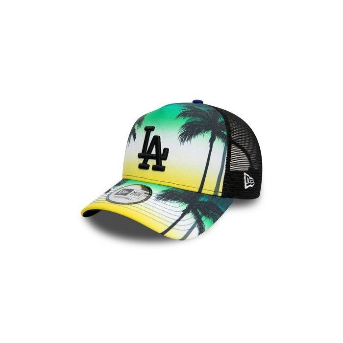 Casquette New Era Miami Heat Summer City A-Frame Trucker - 60137589 - Logo 3D Brodé, Fermeture Snapback Réglable - 4