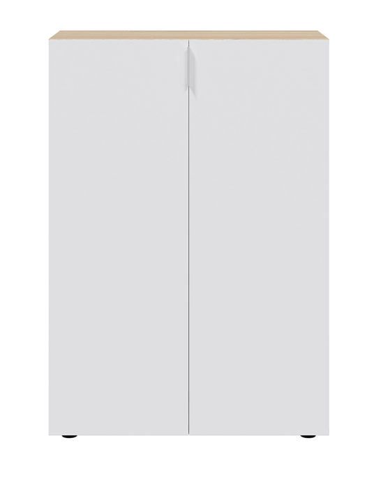 Meuble &agrave; Chaussures - PEGANE - 6 &eacute;tag&egrave;res - Ch&ecirc;ne candien / Blanc artic