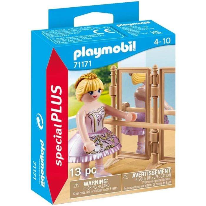 Figurine - PLAYMOBIL - 71171 - Danseuse classique - Barre & miroirs - Jupe amovible