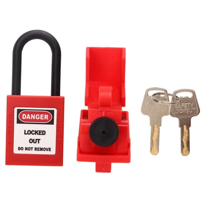 Loto Kit De Verrouillage électrique Loto – Loquets De Verrouillage De Groupe, étiquettes De Verrouillage, Cadenas De Sécurité Avec Numéro, Attaches En Nylon Avec Sac De Poche (kit Rouge