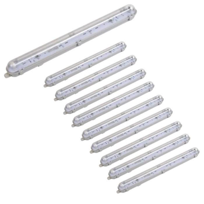 Pack 6 Réglettes Étanché IP65 150 Cm Double Pour 2 Tubes LED T8 - Boîtier Vide Industriel SILAMP