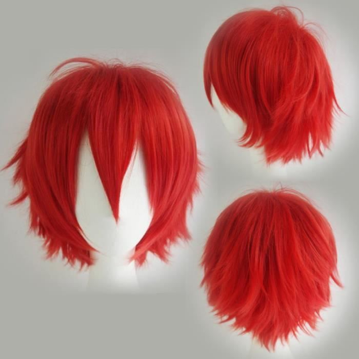 perruque rouge homme