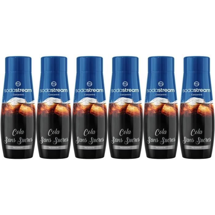 Lot de 6 Concentrés COLA SANS SUCRES SODASTREAM - 440ml
