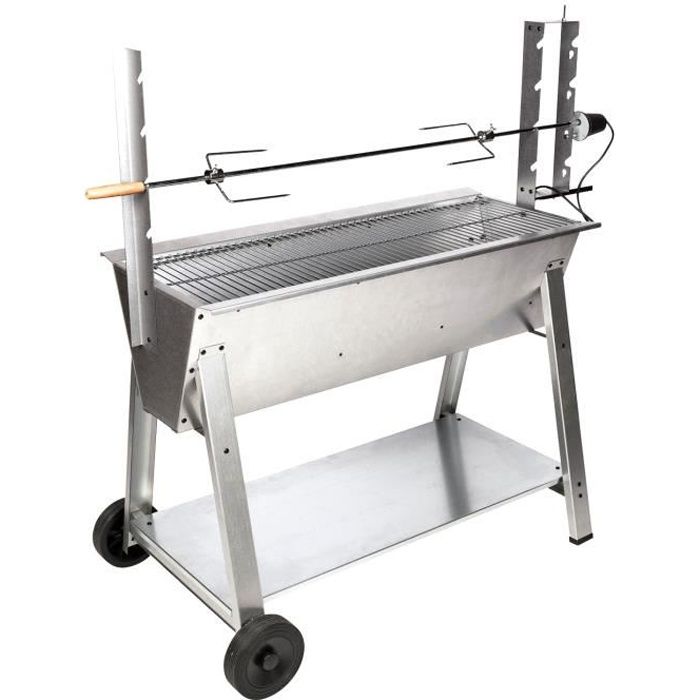 somagic rotissoire a bois et a charbon de bois titan cdiscount jardin