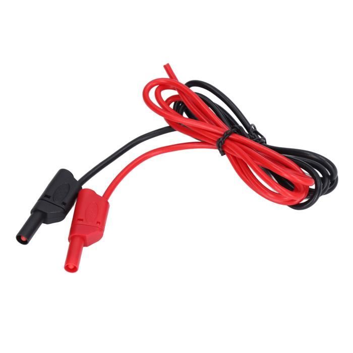 Kit D'extension Câble Test Multimètre - Fiche Banane 4mm Vers Jack, Fils Silicone, Pinces Crocodile | 1000V 15A