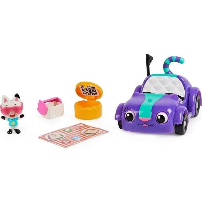 chabriolette - gabby et la maison magique - véhicule et figurine chat avec accessoires