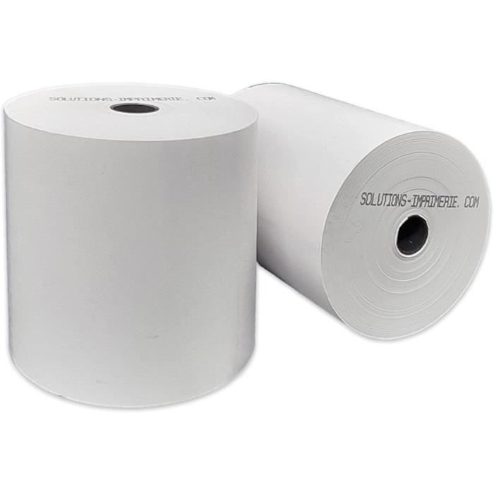 Lot de 20 - Bobine Papier Thermique, 80 x 80 x 12 mm, rouleaux