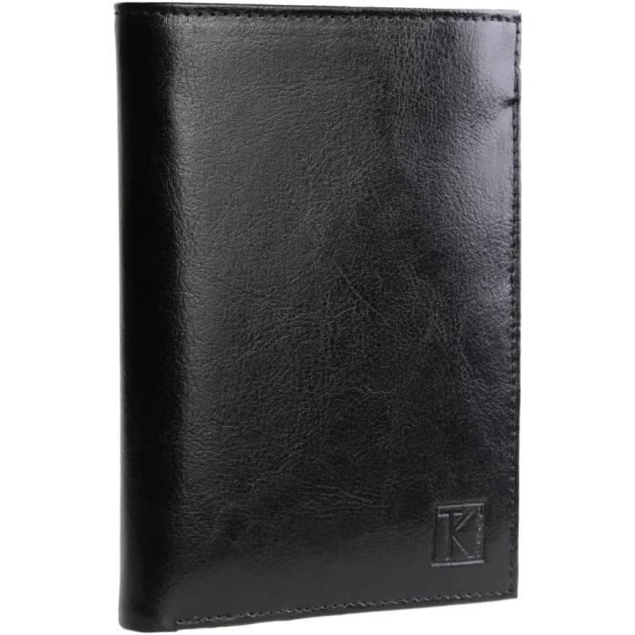 Porte-cartes En Cuir Noir Piroyce - Occasion - Quelques Rayures