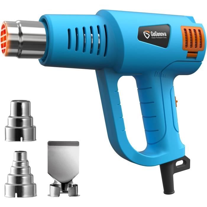 Pistolet à Air Chaud 2000W - Kit Haute Performance Avec Buses Et Grattoir