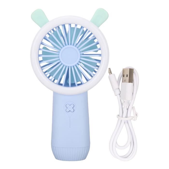 Mini Ventilateur Portable USB Rechargeable 4000 MAh – 5 Vitesses, Silencieux, Avec Base, Ventilateur De Poche Pour Bureau, Voyage & Été