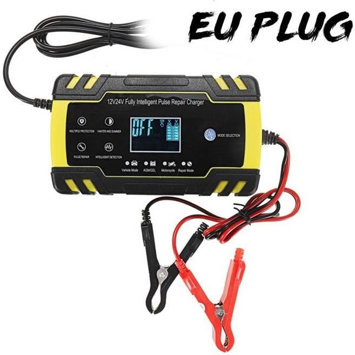 1X Chargeur De Batterie De Voiture De Prise D'Ue 12V 6A 10A Plein Intelligent 5P 1X Chargeur De Batterie De Voiture De Prise D'Ue 12V 6A 10A Plein Intelligent 5P