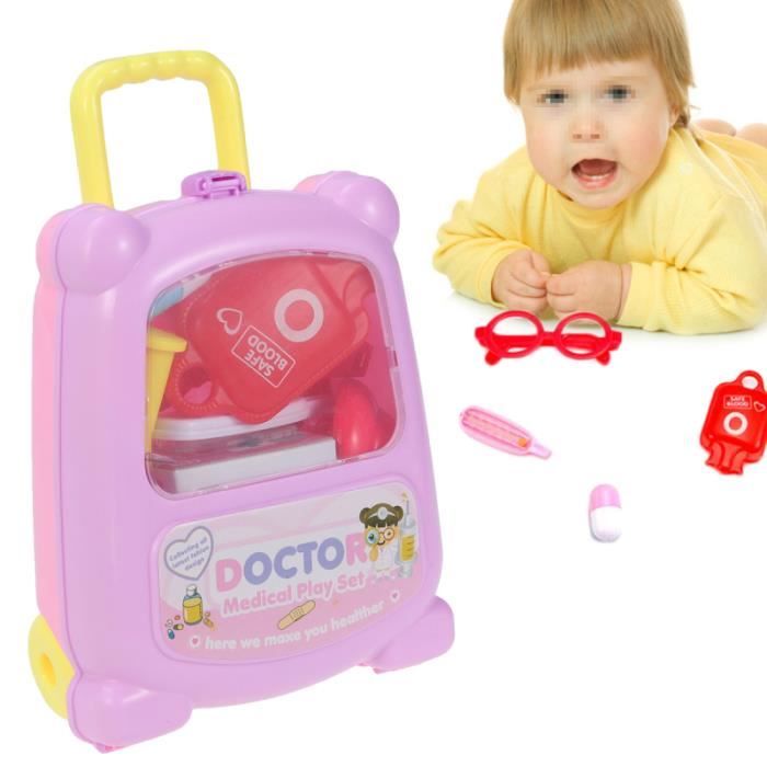 8 Pieces Bebe Medecin Outils Medical Semblant Jouer Valise Portable Jouet Educatif Ensemble Docteur Infirmiere Veterinaire Cdiscount Jeux Jouets
