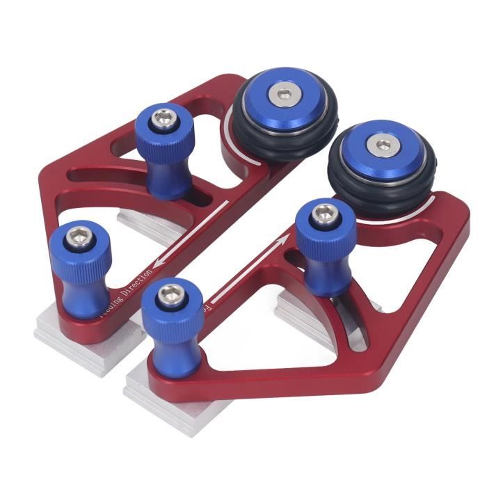 Guide De Stock De Scie à Table, Ensemble De Guides De Stock De Scie à Table Roulement Rouleau Presse Alimentateur Alliage D'aluminium Menuiserie Sécurité Poussant Outils Pour Le Travail Du Bois