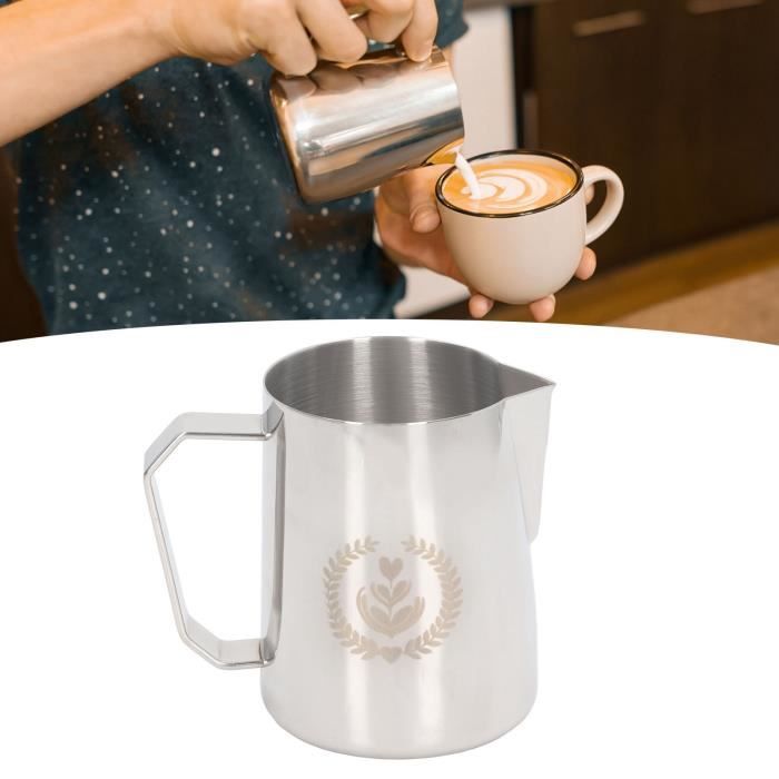 Pichet à Mousser Le Lait 350 Ml Acier Inoxydable 304 - Avec Stylo Latte Art - Showvigor Pour Cappuccino Et Barista