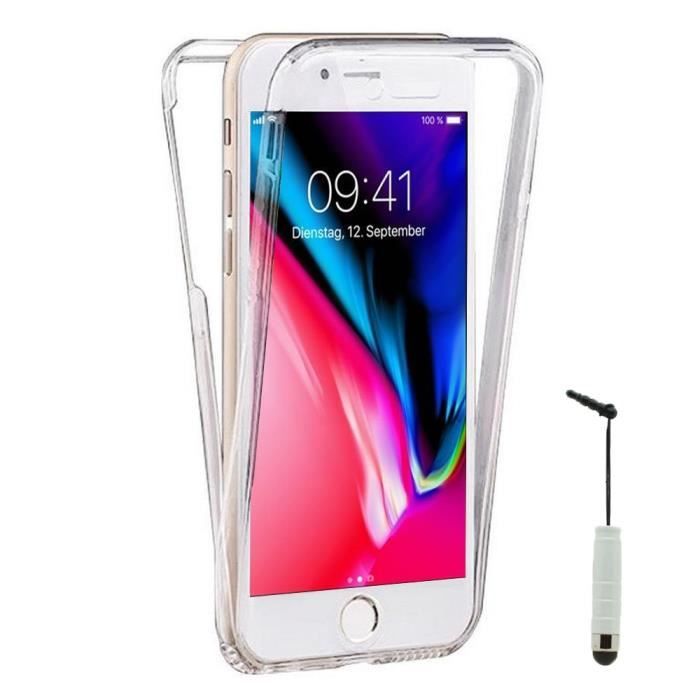 Coque Silicone Gel 360° Transparente Pour IPhone 7 Plus / 8 Plus - Protection Antichoc