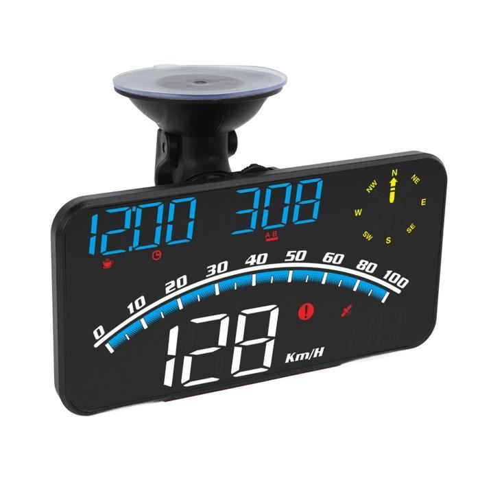 VGEBY HUD de voiture Smart HUD Écran LED Haute Définition Alarme de Vitesse Multifonction GPS Compteur de Vitesse Universel 5V