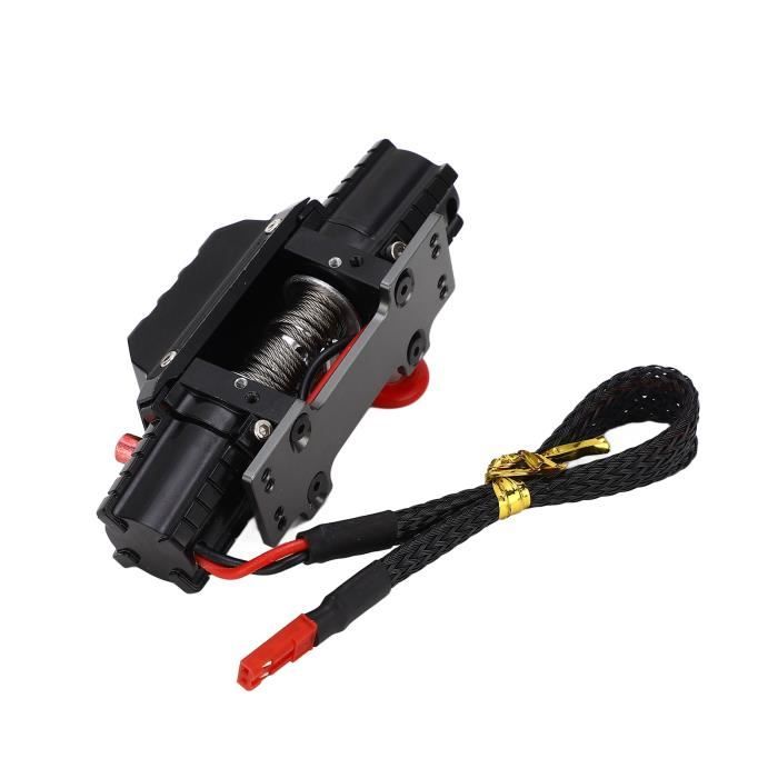 Treuil Simulé Métallique Double Moteur Pour Crawler RC 1/10 - Corde Nylon 105 Cm, 6-12.6V