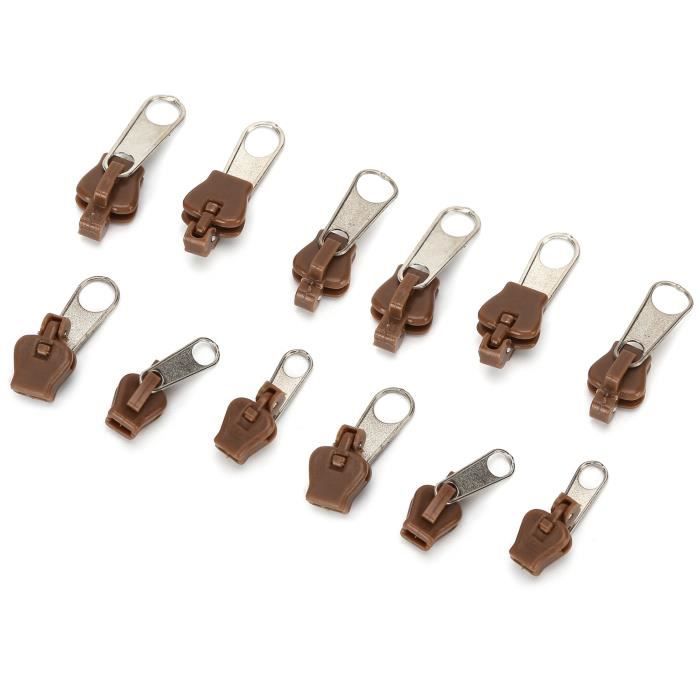 INF Kit de réparation de fermeture éclair universel - Ensemble de 12 pièces