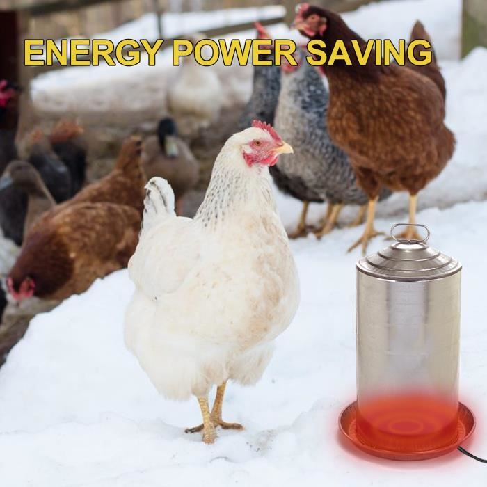 Comparer les prix de Vvikizy Base chauffante pour abreuvoir à volaille Abreuvoir à volaille 20W, coussin chauffant, prévention du gel, facile à jardin