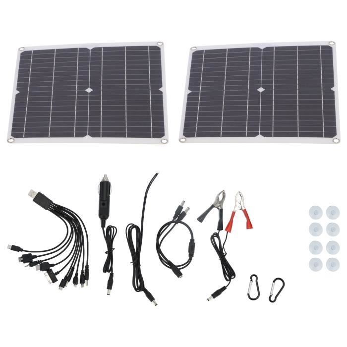 Panneau Solaire 12W Fafeicy Pour Caméra De Sécurité - Chargeur Solaire USB Type C, Résistant Extérieur, Compatible Blink Et Appareils 5V