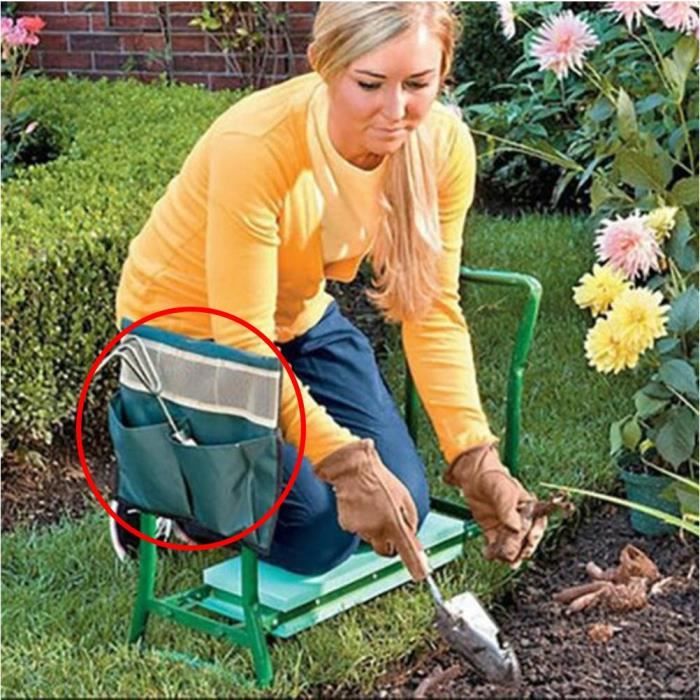 YOSOO Sac de jardin pliable avec poche latérale pour outils de jardinage et tabourets de jardin en tissu