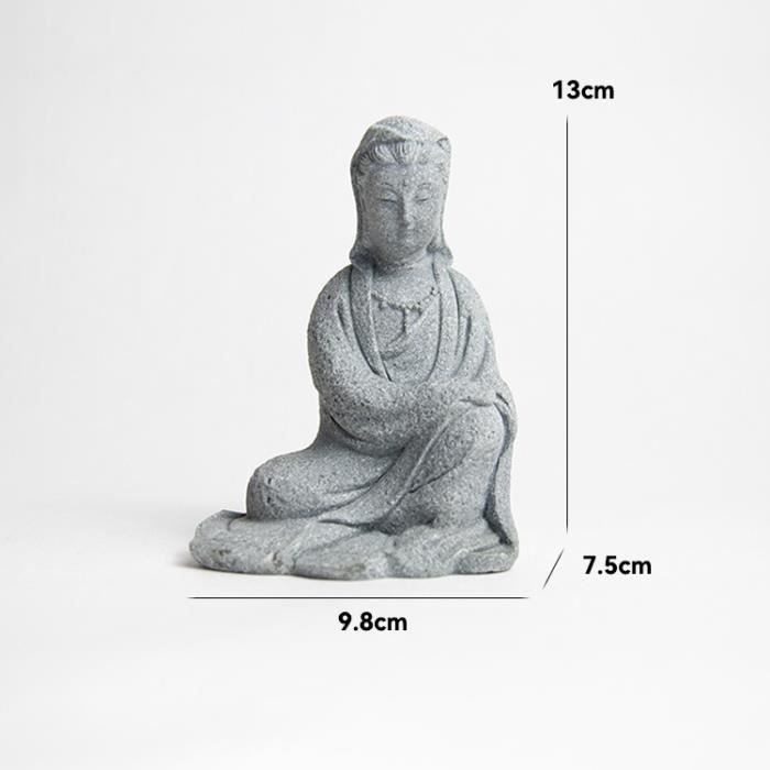 Figurine De Petits Moines Bouddhistes, Statue En Pierre De Bouddha, Bouddhisme Tibétain, Ornement De Jardin De Moine Du Vermont, Méditation, Décoration D'aquarium à La Maison