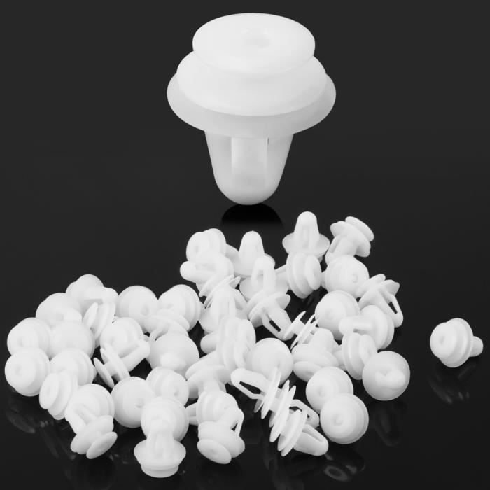 JZK 120 X Clips Agrafe Plastique Rivets Clips De Garniture De Carrosserie Avec Dissolvant D'attache Pour Voitures (7 Mm 8 Mm 9 Mm 10 Mm
