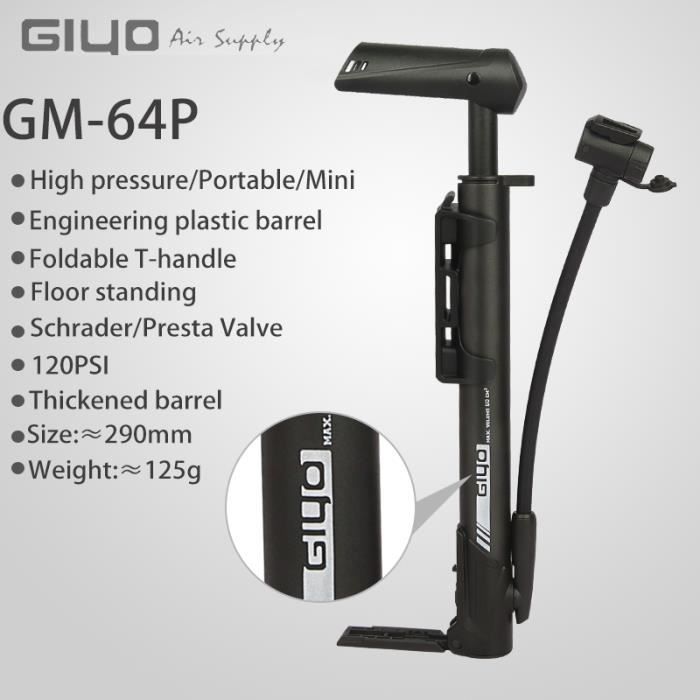 Pompes à vélo pour tous les types de pneus