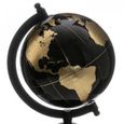 Globe terrestre noir et or H22 cm Autres Noir-1