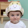 Casque Antichoc de Sécurité 42-62cm Réglable Bébé Infantile Chapeau de Protection pour Marche Rampants Domestique en Coton Douce-1