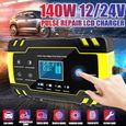 12/24V 8A 150AH tactile Impulsion Intelligent Chargeur de batterie Voiture Moto-1