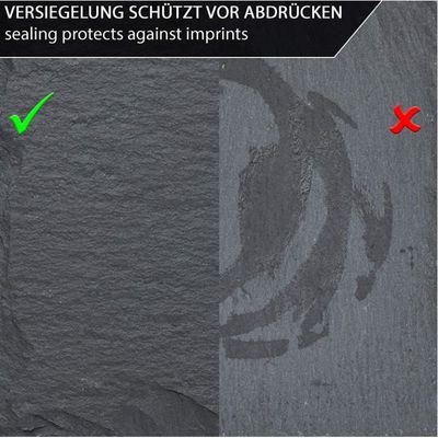 SIJDIEE Lot De 8 Dessous De Verre Ronds En Ardoise Noire De 10,2 Cm Avec Fond Anti-rayures Et Support De Dessous De Verre Pour Bureau, Bar, Cuisine, Maison, Salle à Manger