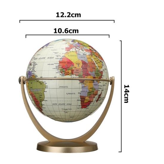 TEMPSA Globe Terrestre éducatif 360° 10.6cm Rotation Rétro Universel  Géographie Décor Bureau Jouet Pédagogique Bleu - Cdiscount Jeux - Jouets