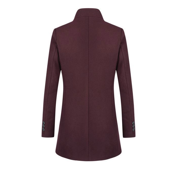 Manteau Homme D'hiver Allthemen - Trench Coat à Carreaux Mélange Laine - Col écharpe Détachable - Chaud Et élégant
