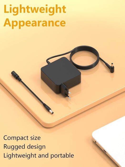 Chargeur 65W GaN Pour PC Portable ASUS – Compatible VivoBook, Zenbook, Chromebook – Connecteur 4.0×1.35mm (adaptateur Inclus) – 19V 3.42A