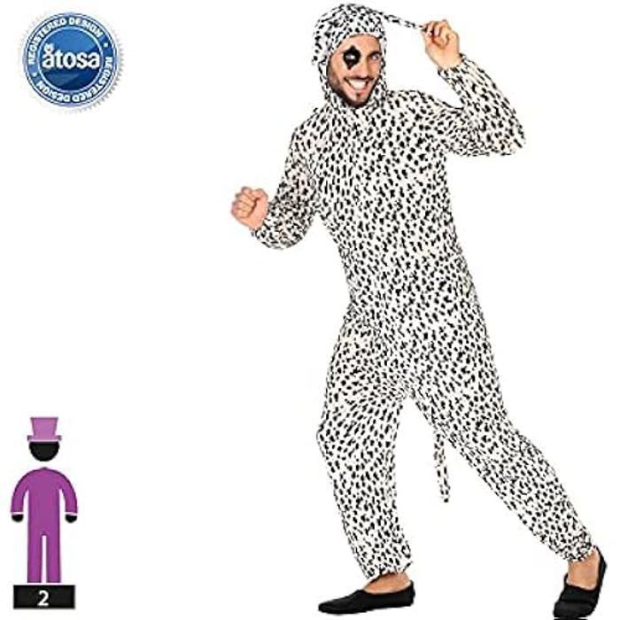 Déguisement Bébé Dalmatien Noir Et Blanc - 4 Pièces (combinaison, Chapeau, Queue, Chaussons) - 100% Polyester - Taille Unique Bébé - 13