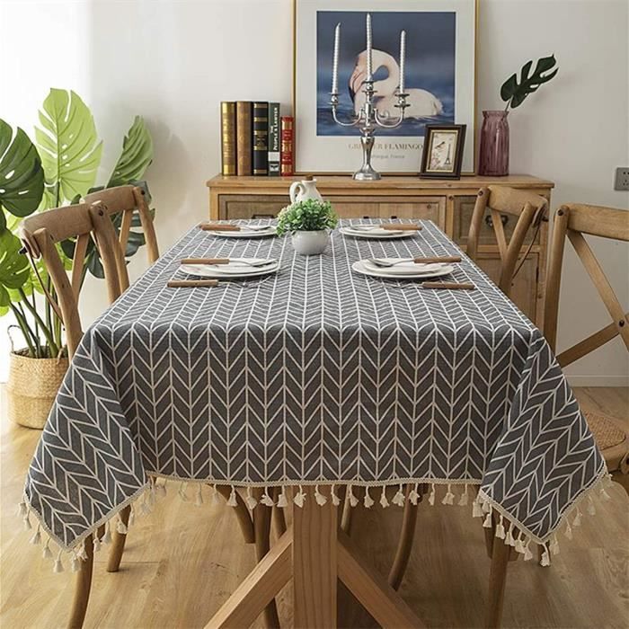 Coton Et Lin Plaid Table en Tissu Minimaliste Moderne Ménage Table  Rectangulaire Nappe Table Basse Nappe 225 - Cdiscount Maison