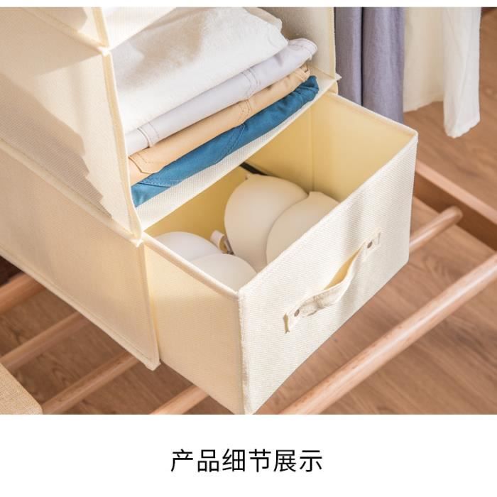 DIGZ 3Pcs Organisateur Armoire Vêtements Jeans T-Shirts Rangement Pour