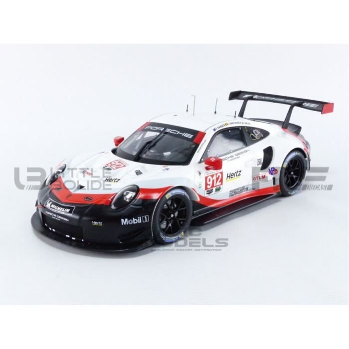 Voiture Miniature Porsche 911 GT3 R - Daytona 2022, échelle 1:18, Rouge Et Blanc