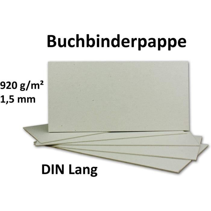 Lot De 10 Cartons De Reliure, Format Din Long, Épaisseur : 1,5 Mm (0,15 ...